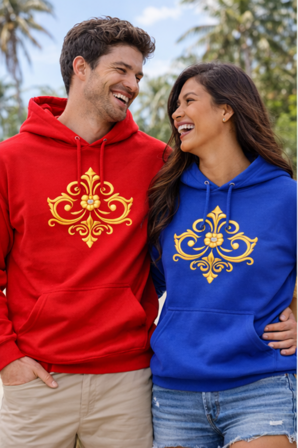 Crowned Hero Hoodie White Gold