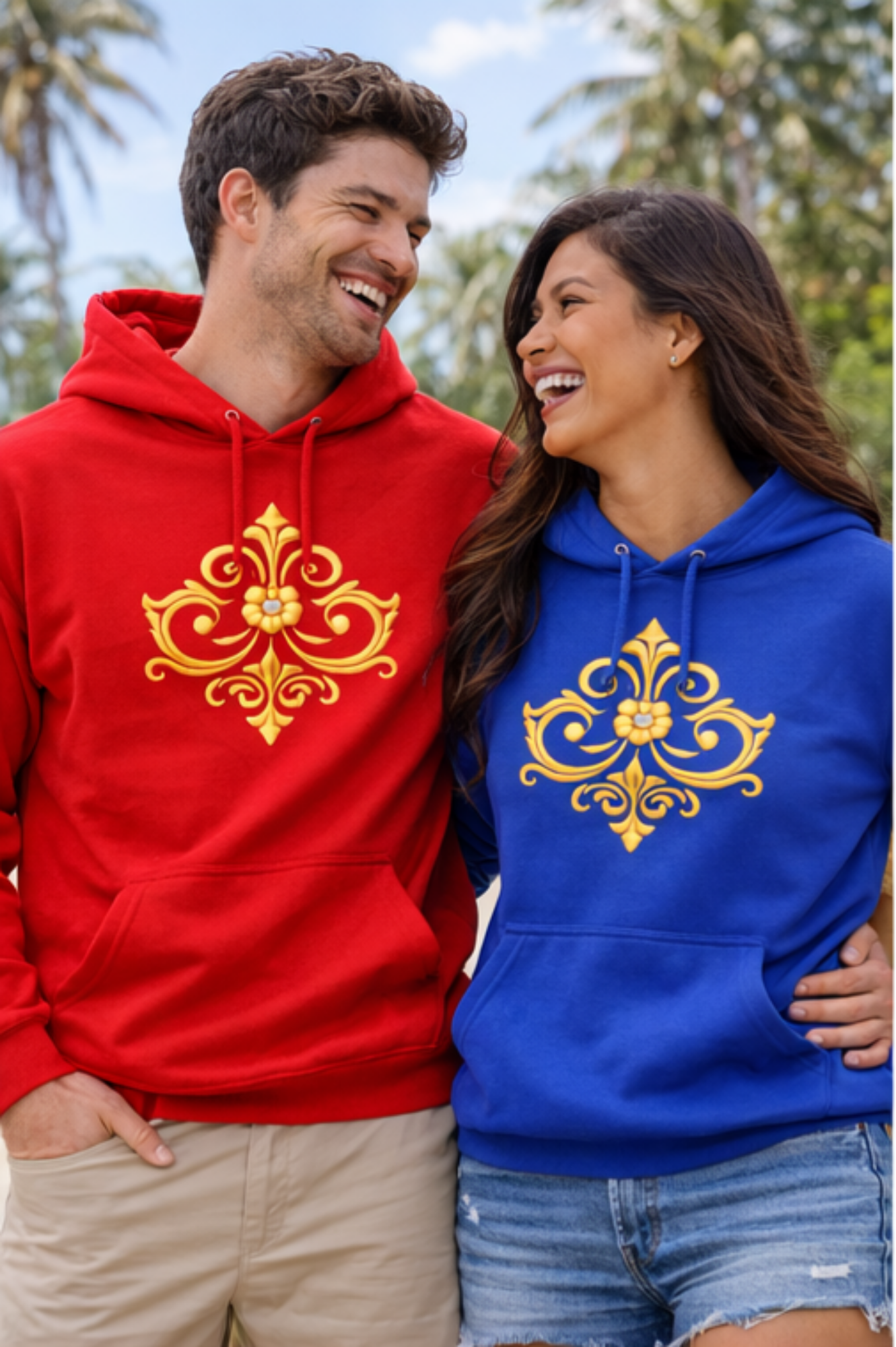 Crowned Hero Hoodie White Gold