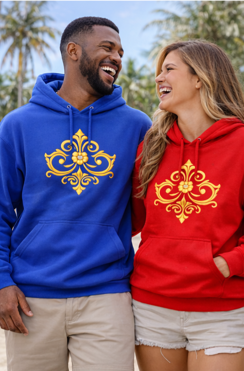 Crowned Hero Hoodie White Gold
