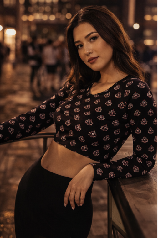 Crop Top Long-Sleeve