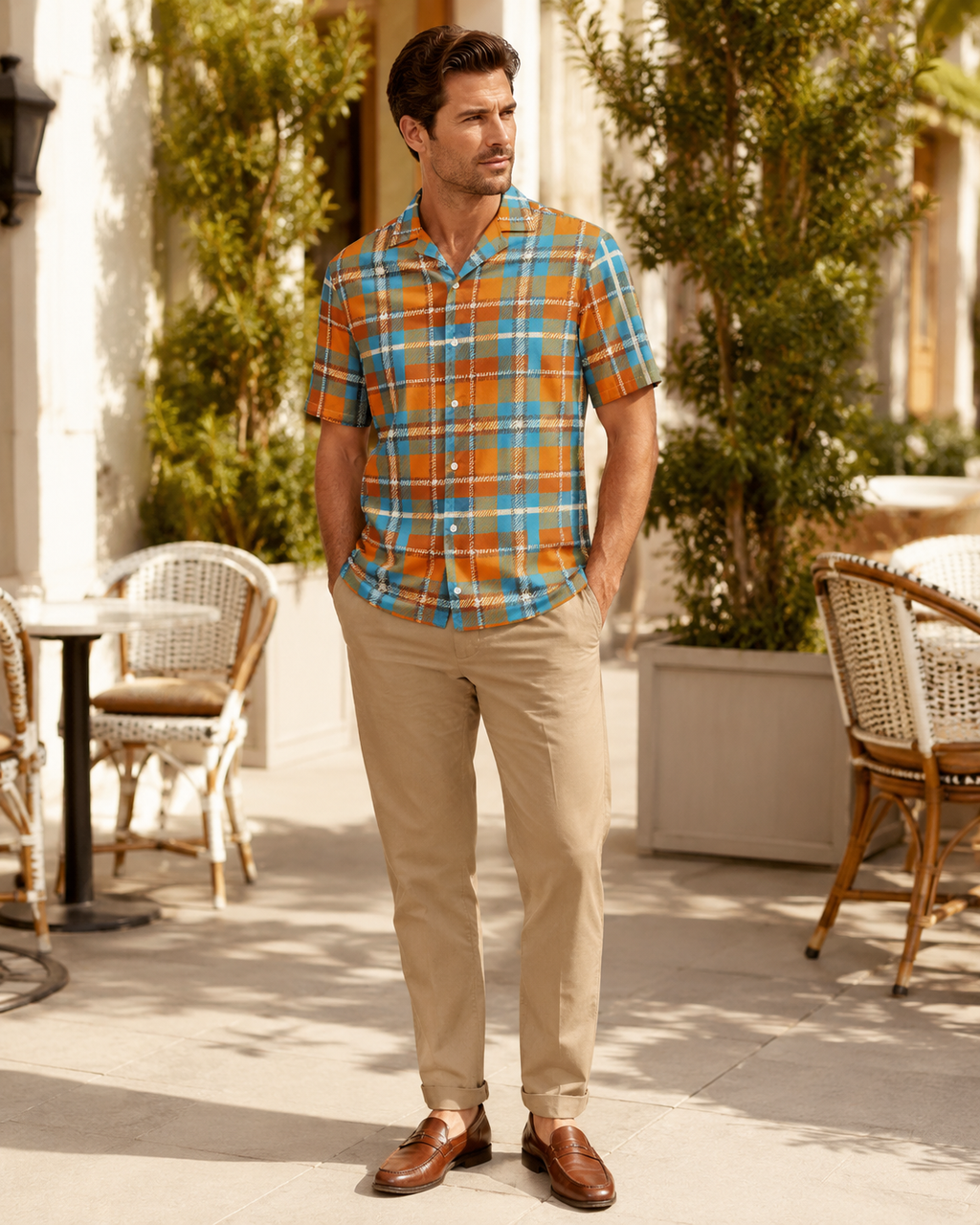 Plaid Crown Orange
