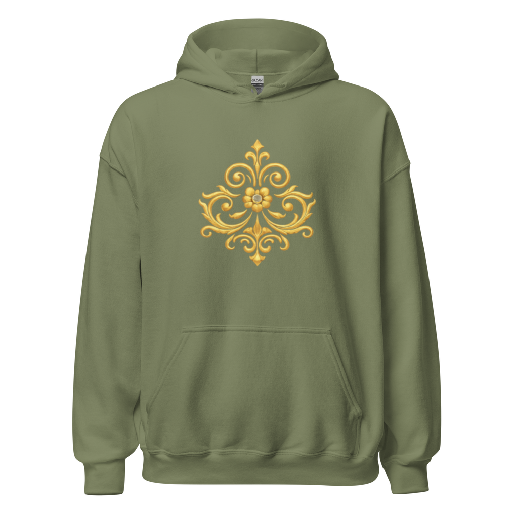 Crowned Hero Hoodie White Gold