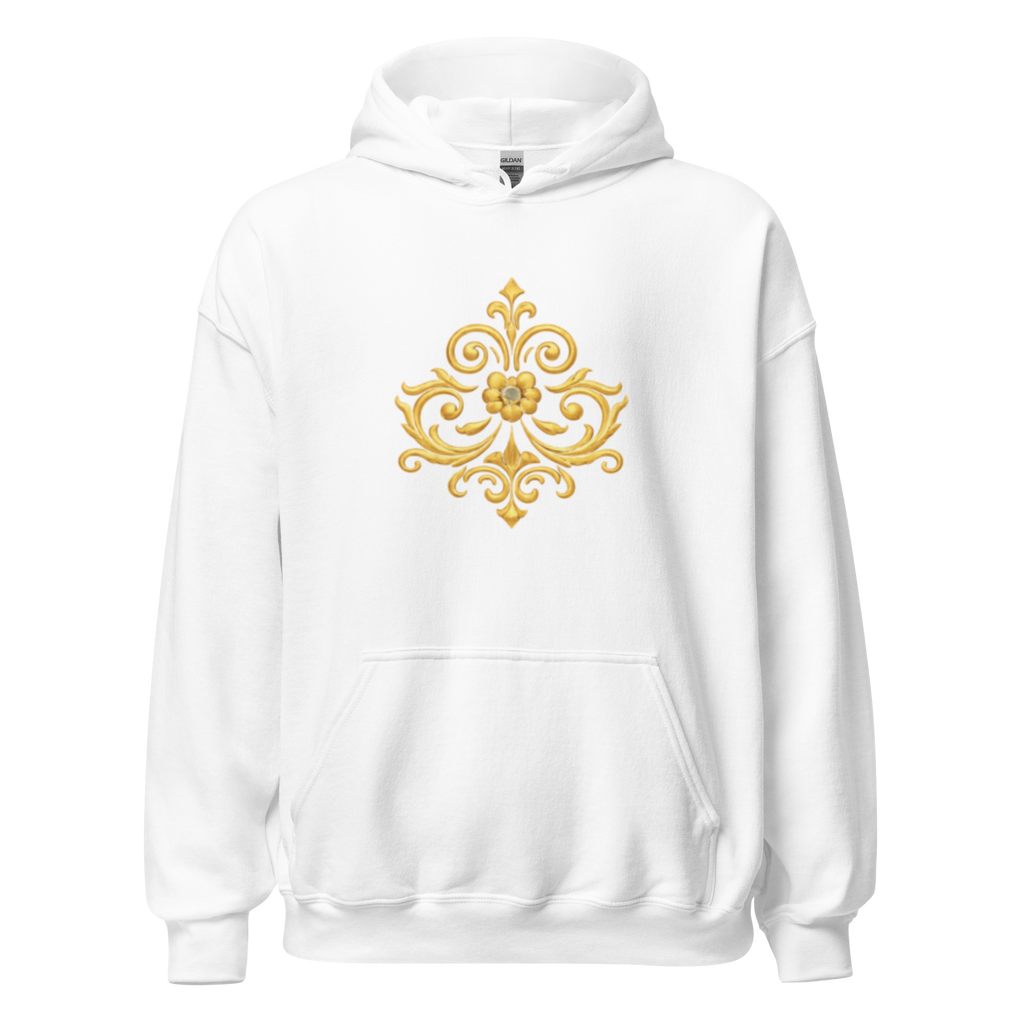 Crowned Hero Hoodie White Gold