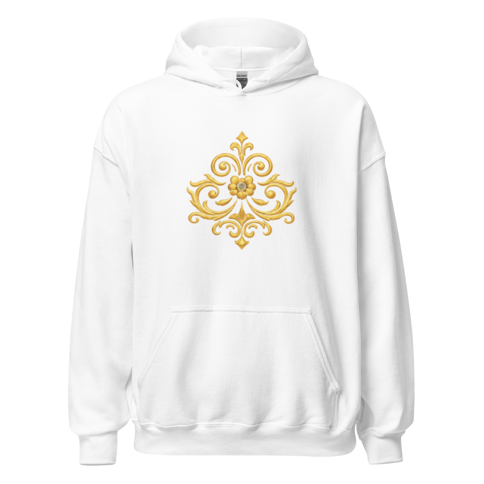 Crowned Hero Hoodie White Gold